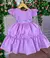 Vestido Linha Festas Infantil Lilás Flores Jardim Encantado