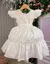 Vestido Linha Festas Infantil Off Flores Jardim Encantado