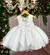 Vestido Linha Festas Bebe Flor Branco Batizado - comprar online