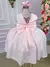 Vestido Linha Festas Laço nas costas Rosa bebe - comprar online