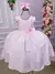 Vestido Linha Festas Laço nas costas Rosa bebe
