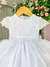 Vestido Linha Festas Bebe Rendado Branco Batizado