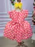 Vestido Linha Festas Rosa de Poá Amarelo