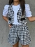 Conjunto 2pçs Short/Colete Xadrez