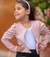 Jaqueta Curta Bolero Matelassê Rose Infantil