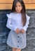 Conjunto 2pçs Saia Xadrez+Blusa Branca