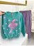 Conjunto Moletom Manga Longa Infantil 2 pçs Verde Agua GIRL