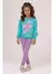 Conjunto Moletom Manga Longa Infantil 2 pçs Verde Agua GIRL - comprar online