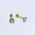 Broquel Recto De Oro 10k 4mm