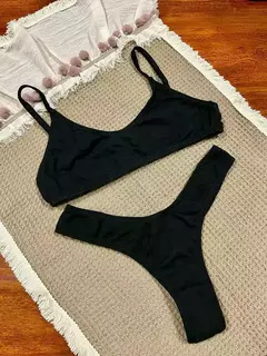CONJUNTO GRECIA ALGODON - NEGRO