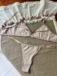 CONJUNTO MICA ALGODON COLOR CAMEL