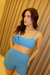 Cropped Flor | Azul - comprar online