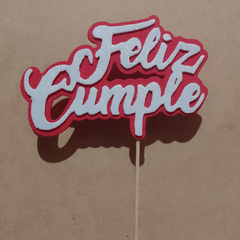Topper Feliz Cumple Cursiva - comprar online