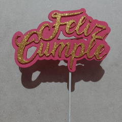 Topper Feliz Cumple Cursiva - Trokeles