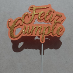 Topper Feliz Cumple Cursiva - Trokeles