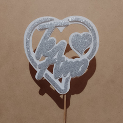 Topper Corazón Te Amo - tienda online