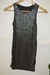 Vestido metalizado plateado de morley corto