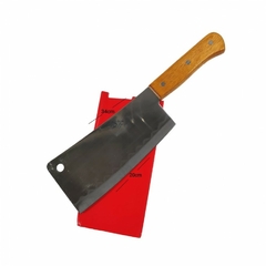 Cuchillo Rebanador De Acero Inoxidable Mango Madera 34CM