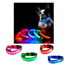 Collar Para Perros Gatos Ajustable Con Luz Led Antiperdida - DropHouse