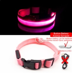 Collar Para Perros Gatos Ajustable Con Luz Led Antiperdida - DropHouse