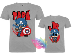 Camiseta Capitan America Padres e hij@s - tienda en línea