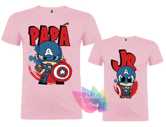 Camiseta Capitan America Padres e hij@s - Los detalles de la bruji