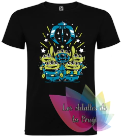 Camiseta Stitch y Marcianos Toy Story