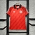 Camisa masculina do Flamengo Lifestyler 2024, na cor vermelha, com detalhes em preto e o escudo do time.