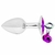 Plug Anal P Metal Cônico Pedraria Cristal