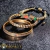 Set 3 pzas. Pulsera y brazaletes tema jaguar con zirconias, baño de oro 18k. (rojo/verde/dorado) - tienda en línea