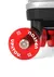 Rodinha de patins na cor vermelha com detalhes em branco, medindo 55 mm, da marca UP4YOU.