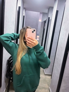 Buzo liso Frizza invisible Premium Verde oscuro - comprar online