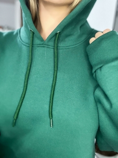 Buzo liso Frizza invisible Premium Verde oscuro