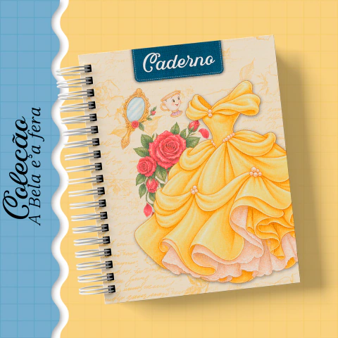 Caderno A bela e a fera A5