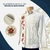 Guayabera rosas grande blanca