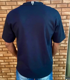 CAMISA OVERSIZED ( SUEDINE) PRETA AZULADA - comprar online