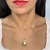Colar corrente com pingente gota folheado