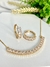 Conjunto colar e brinco delicado zircônia - comprar online