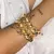 Bracelete feminino torcido (Dourado)
