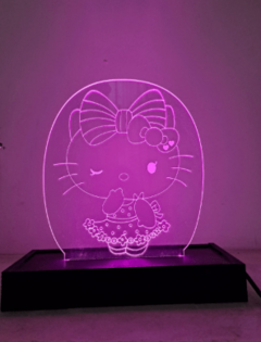 Kitty sola acrilico grabado