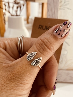ANILLO ALITAS DOBLE ENVEJECIDO
