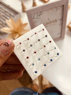 ARO PIERCING MINIATURITA CELESTE 1 CM