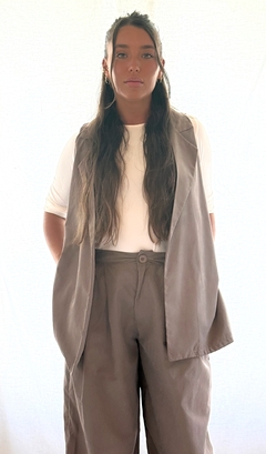 Pantalon Cupro Marron - comprar online