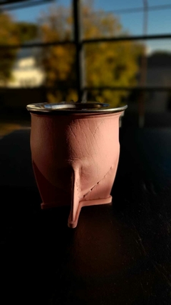 Mate camionero Rosa con detalle en costura