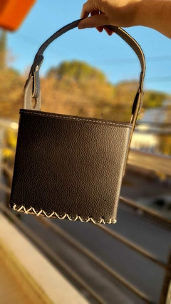 Matera de ecocuero color negro - comprar online