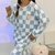 Pijama polar soft Peach celeste - comprar online