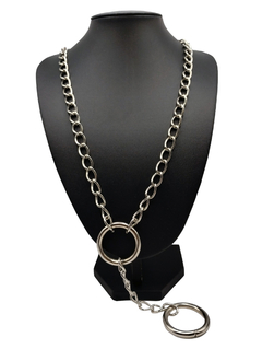 Kinky Love Choker Largo Doble Aros Sexshop Bds