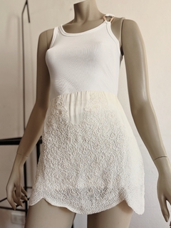 Pollera white bordada en internet