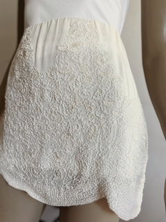 Pollera white bordada - comprar online