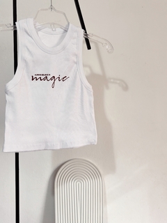 Muscu Magic blanca con bordo